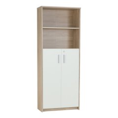 Regal mit Schrank, Sonoma-Eiche/weiß, JOHAN 2 NEW 10