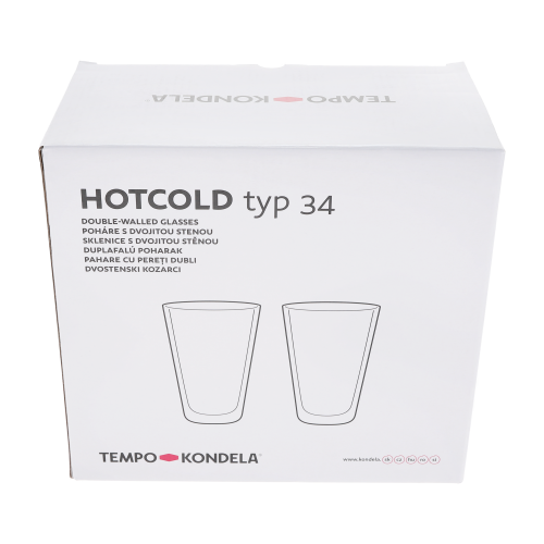 TEMPO-KONDELA HOTCOLD TYP 34, kubki termiczne, zestaw 2 szt., z płatkami, 400 ml
