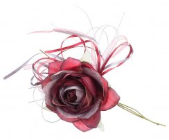 Virág MagicHome, rózsa, bordó, szár, virág mérete: 10 cm, virág hossza: 18 cm, bal. 6 db