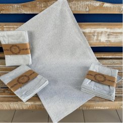 Ręcznik kuchenny bawełniany tkany niebieski 3 szt, 50x70cm