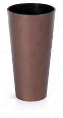 Doniczka z wkładem TUBUS Slim Corten 250x476 mm, wygląd miedzi
