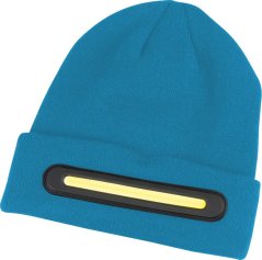 Čiapka Strend Pro beanie, 40x LED, modrá, akrylové vlákna, 750 mAh batéria