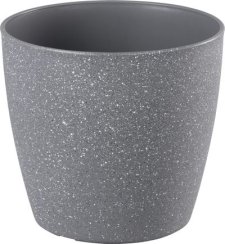 Květináč Strend Pro Stone, 23x20,5 cm, šedý, efekt kamene