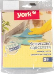 Handtuch York 024010, schwedischer Schwamm, 17x15 cm, Packung. 3 Stk
