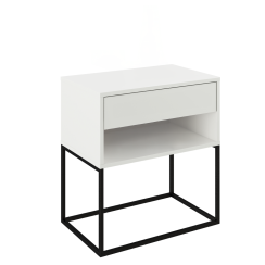 Noćni ormarić, bijela/crna, ARTI TYPE 2