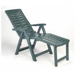 Verstellbarer Sessel ARIZONA grün mit Untergestell