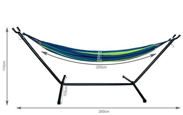 Hamak ogrodowy 200x150cm ze stelażem (oferta specjalna)