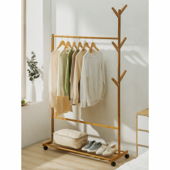 Mobilna vješalica, bambus, širina 100cm, VIKIR TIP 3