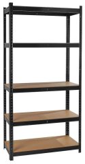 Kovový regál s 5 policami z MDF dosky 1800 x 900 x 400 mm, nosnosť police 265 kg, GEKO