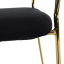 Designer-Esszimmerstuhl, schwarzer Samtstoff/Gold-Chrom-Gold, DASMIN TYP 1