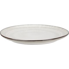 Sada plytkých tanierov 6 kusov 27 cm sivá kamenina