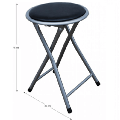 Sklopivi tabure/stolica, crna, IRMA (akce)