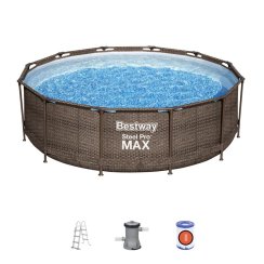 Bestway® Steel Pro Max™ bazen, 56709, uzorak od ratana, filter, pumpa, ljestve, 3,66x1,00 m