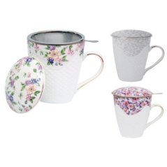 Porcelán bögre 430 ml VALENTINA szitával