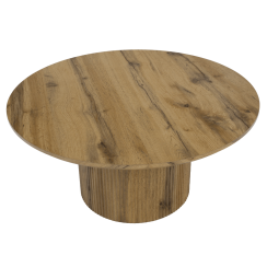 Couchtisch, Eiche, Durchmesser 80 cm, MAHIR TYP 2