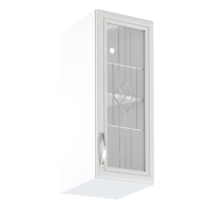 Oberschrank G30S mit Glas, rechts, Weiß/Kiefer Andersen, SICILIA