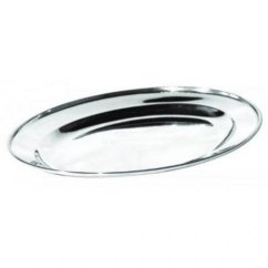 Tablett Edelstahl 25 cm oval KLC