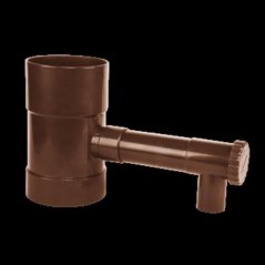 100 mm-es esővízgyűjtő szelepes, PVC-hez és fém lefolyócsövekhez, barna /5110862 KLC (akció)