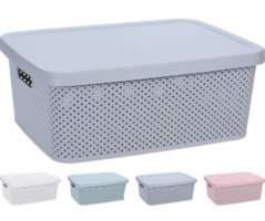 Košík úložný UH 13l 28x38,5x15,5 cm s vekom mix