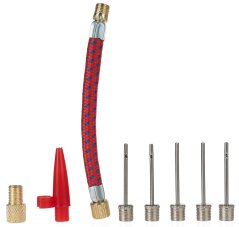 Zestaw końcówek do pompy, iglica, wąż, adapter, 8 szt., GEKO