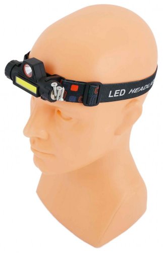 LED-Stirnlampe mit 2 Lichtern, PRO-TECHNIK
