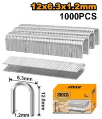 Tűzőkapocs tűzőgépekhez 12mm, 1000db INGCO