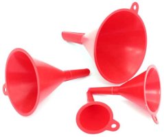 Set Kunststofftrichter, Durchmesser 50, 75, 100, 125 mm, XL-TOOLS