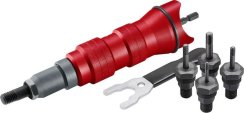 Nastavek za vrtanje Strend Pro Premium, 1/4";, M3 - M10, kovičenje, za matične zakovice, v kovčku