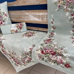 Tapiserija prt vse leto Ružičky, 100x100cm, turkizna