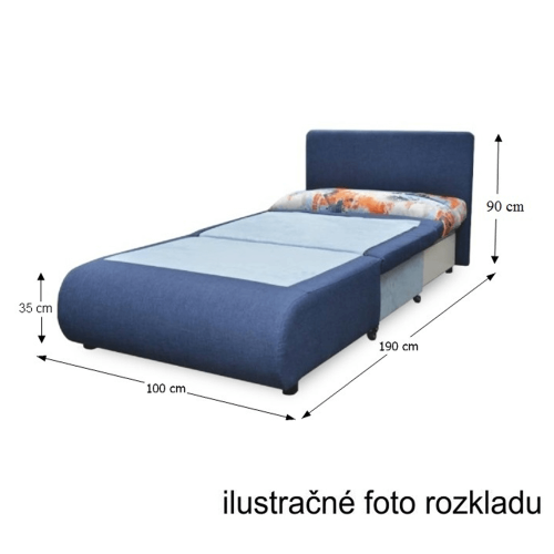 Rozkladacie kreslo, hnedá/vzor káro, KENY NEW