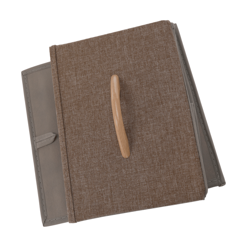 Kommode mit Stoffschubladen, beige/braun, HAZEL TYP 1