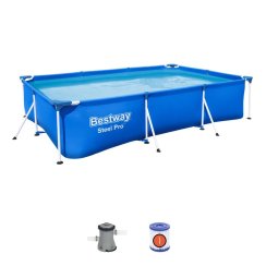 Piscina Bestway® Steel Pro 56, 56411, filtru, pompa 3,00x2,01x0,66 m
