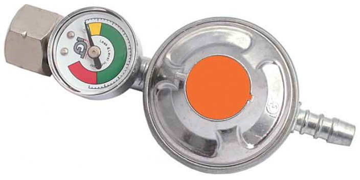 Regulator tlaka z manometrom za plastenko 11 kg, 12 bar, navoj 21,8, PRO-TECHNIK