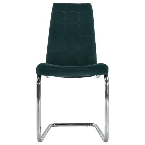 Blagovaonska stolica, smaragdna Velvet tkanina/krom, SALOMA NOVO