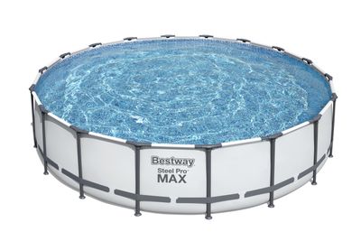 Medence Bestway® Steel Pro MAX, 56462, szűrő, szivattyú, létra, ponyva, 5,49x1,22 m