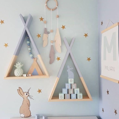 Kinderregal, grau/natur, JOLI