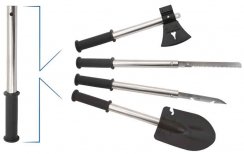 Skladacia lopata 51 cm so sekerou, nožom a pílkou, 4 v 1, XL-TOOLS