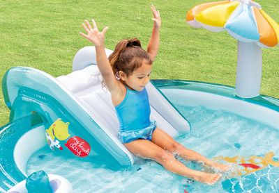 Intex® 57165 Schwimmbad, Gator-Spielcenter, Kinder, aufblasbar, 2,01 x 1,70 x 0,84 m