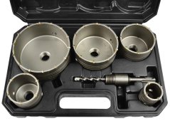 Set svrdla za beton u koferu, 6-dijelni 40, 65, 80, 100, 125 mm, SDS-plus (akce)