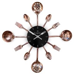Kuchyňské nástěnné hodiny Black Rose Collection I