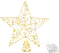 Hviezda MagicHome Vianoce, plast, 10xLED teplá biela, 25 cm, 2xAA