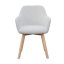 Dizajnerska fotelja, svijetlo siva/bukva, CLORIN NOVO