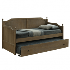 Krevet sa pomoćnim ležajem, 90x200, starinski hrast, BAROBA