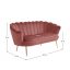 Luksusowa sofa 2,5-osobowa, różowo-złota, Art-deco, NOBLIN