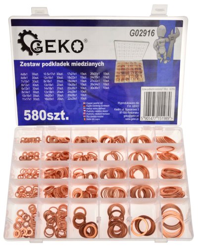 Set bakrenih podloški 580, GEKO