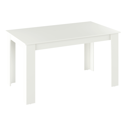Jedilna miza, bela, 140x80 cm, GENERALNO NOVO