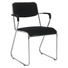 Besprechungsstuhl, schwarzes Netzgewebe, DERYA NEU