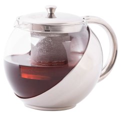 Teáskanna MagicHome TP108, 1.1 lit, üveg / rozsdamentes acél