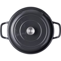 Tigaie din fontă cu capac, 30 cm, gri