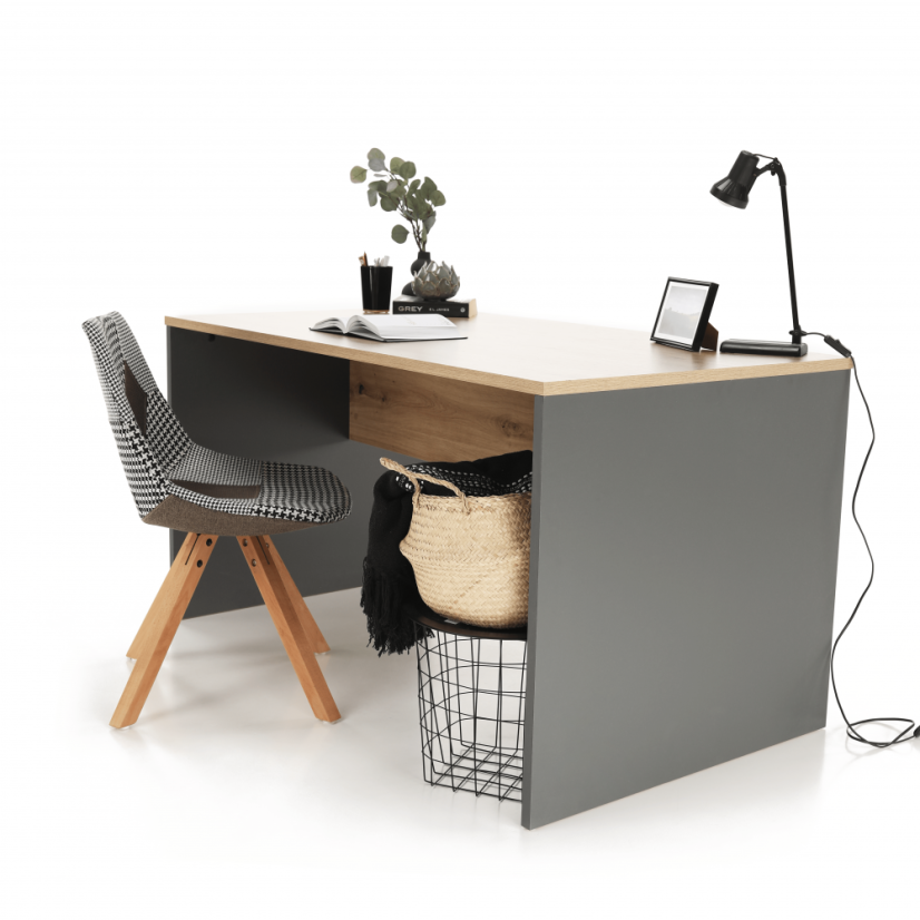 Schreibtisch, Graphit/Eiche Artisan, RIOMA NEW TYPE 11